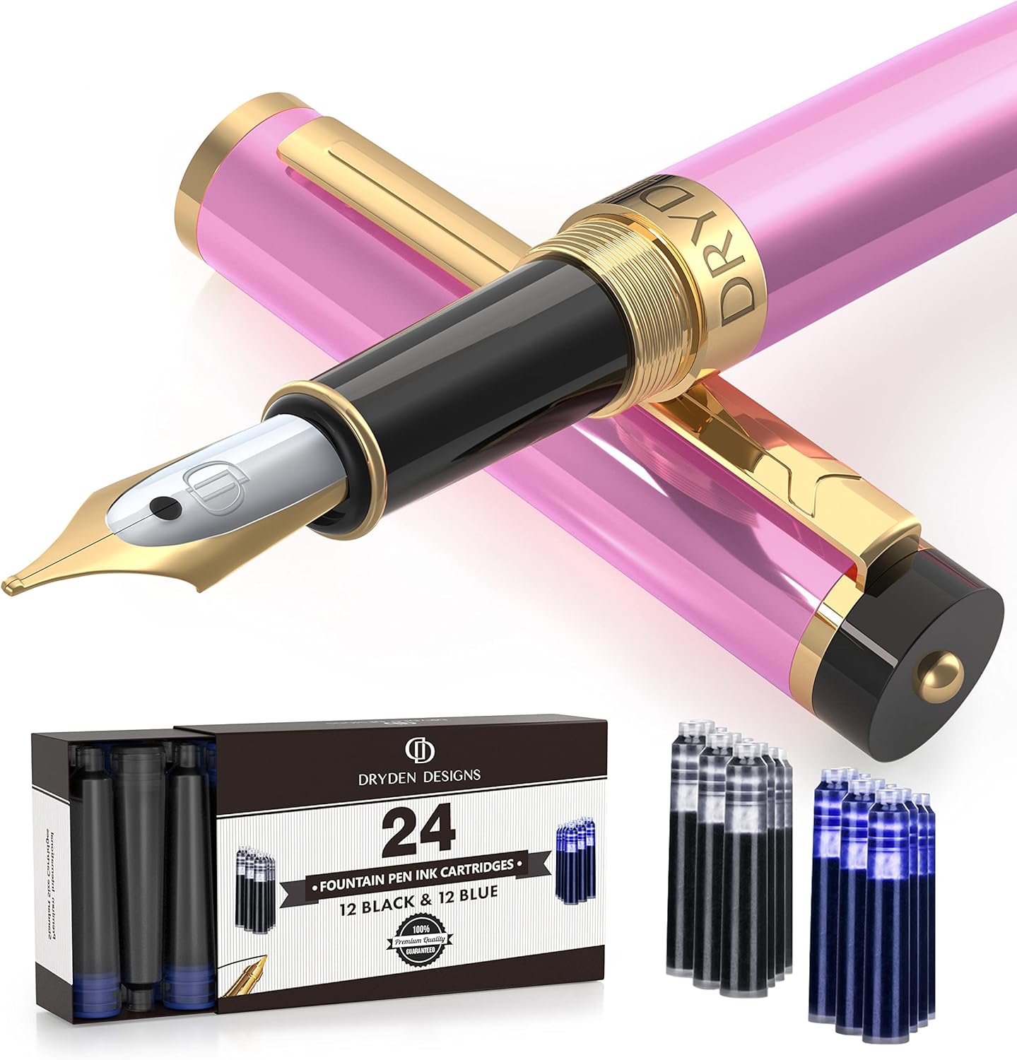 Luxury Collection: Medium Nib, Protection Pouch, 24 Cartridges and Ink Refill Converter