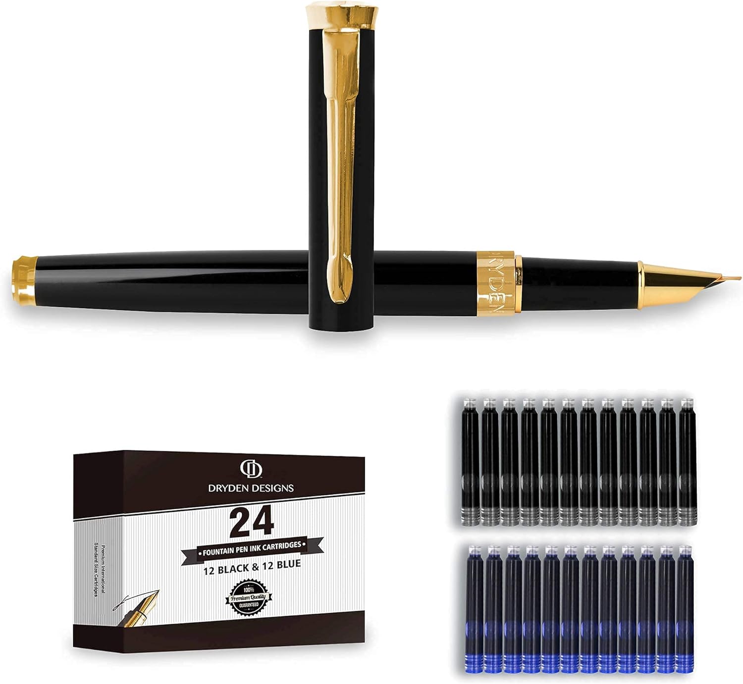 Signature Collection: Fine Nib, Protection Pouch, 24 Cartridges and Ink Refill Converter
