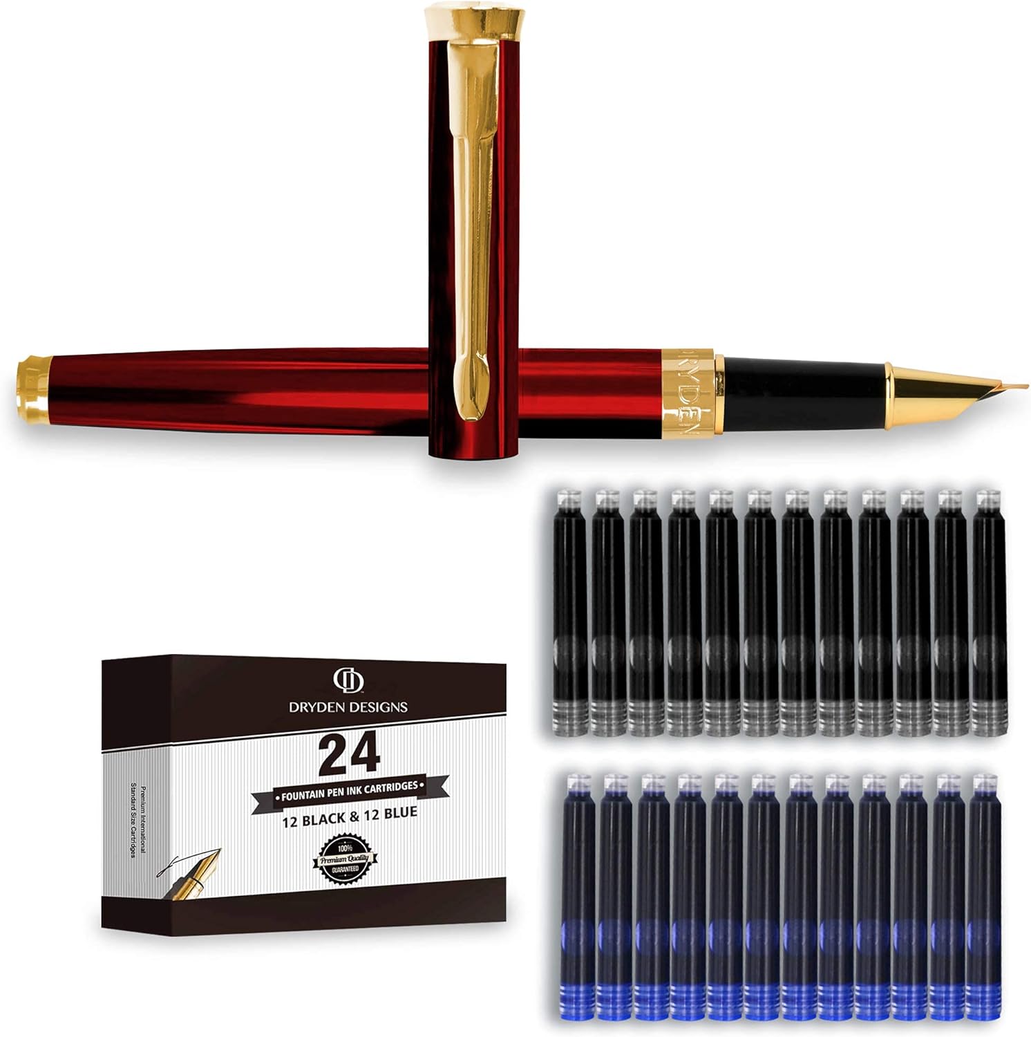 Signature Collection: Fine Nib, Protection Pouch, 24 Cartridges and Ink Refill Converter