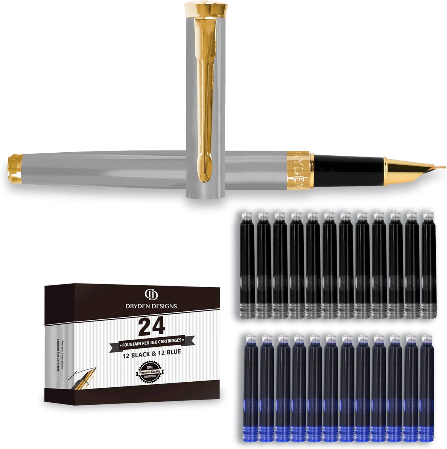 Signature Collection: Fine Nib, Protection Pouch, 24 Cartridges and Ink Refill Converter