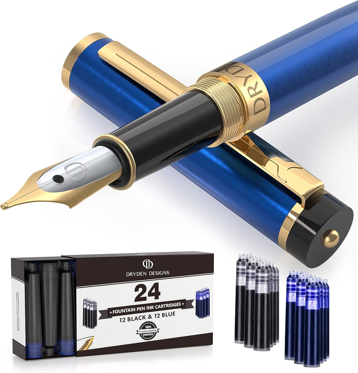 Luxury Collection: Medium Nib, Protection Pouch, 24 Cartridges and Ink Refill Converter