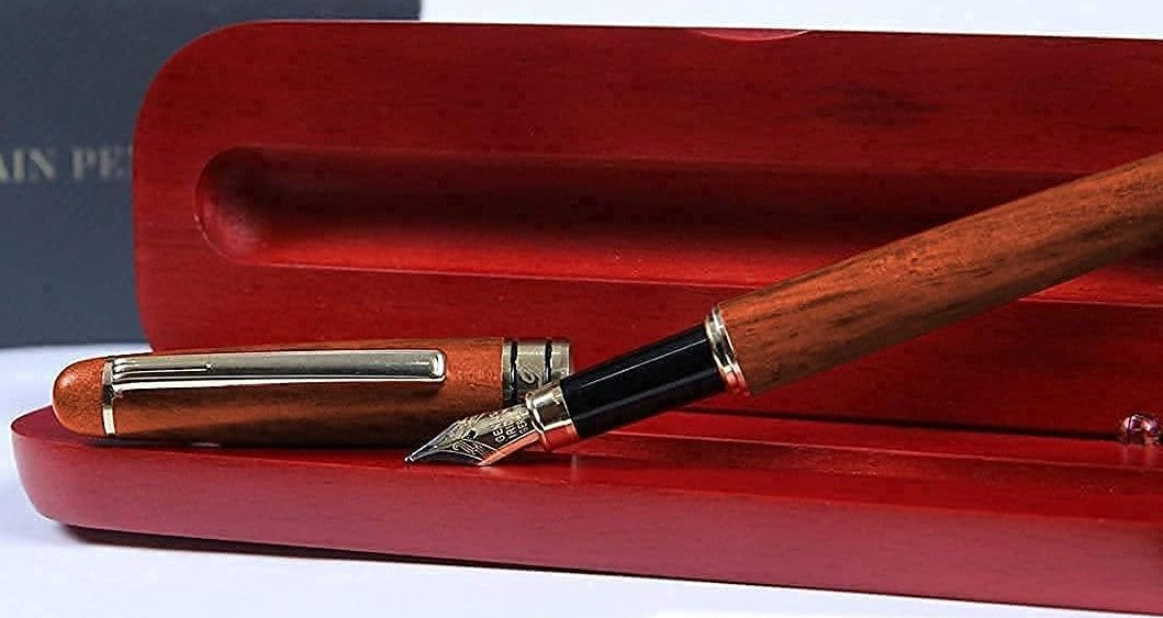 Premium Collection: Medium Iridium Nib, Wooden Presentation Box, Refill Converter